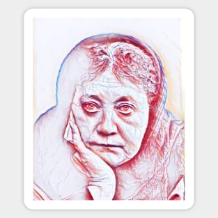 Helena Blavatsky Portrait | Helena Blavatsky Artwork | Line Art 2 Sticker